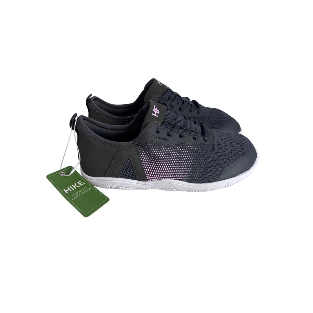 NWT Hike Footwear HF Stride Barefoot Sneakers Dark Grey Pink Women 7 EU 37